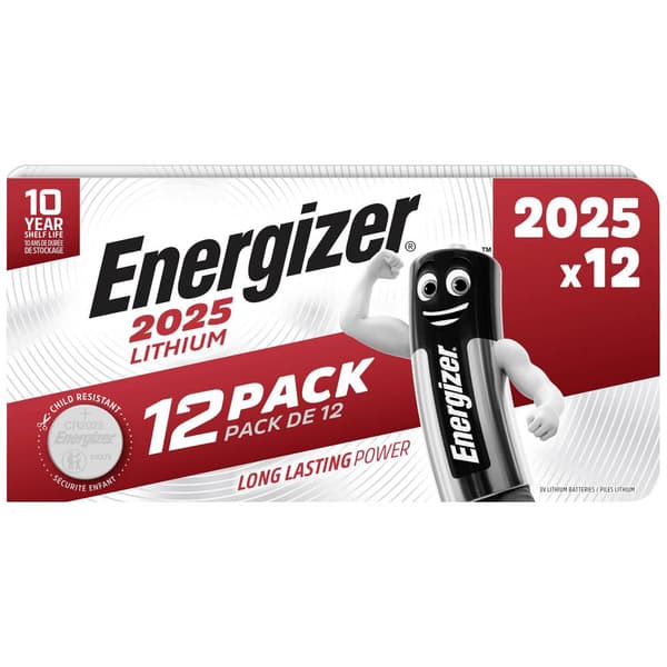 Energizer Knappcell CR 2025 3 V 12 st 163 mAh Litium