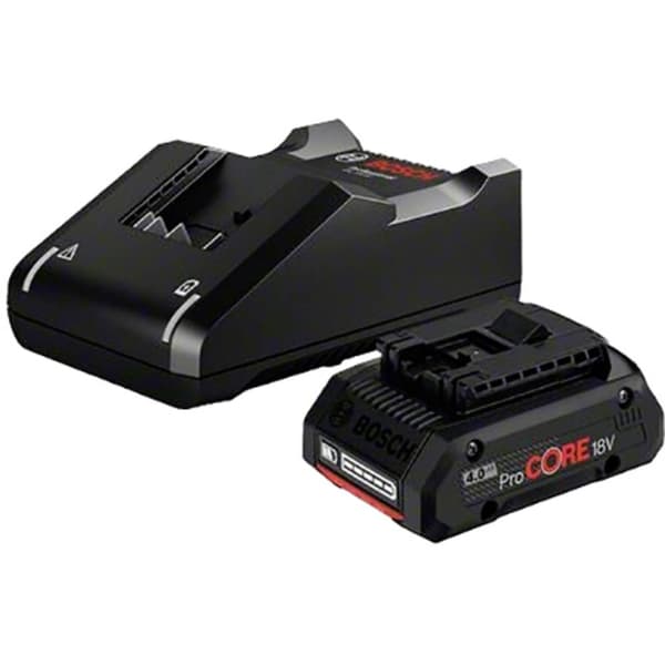 Bosch Professional ProCORE18V 4.0Ah + GAL 18V-40 Professional 1600A01U7U Verktygsbatteri och laddare 18 V 4 Ah Li-Ion