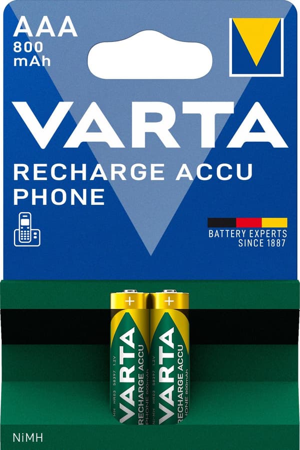 Varta PhonePower T 398 - batteri AAA typ NiMH 800 mAh (58398101402)