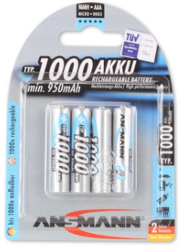 Ansmann - 4er Blister 1100mAh Professional - Mikrobatteri