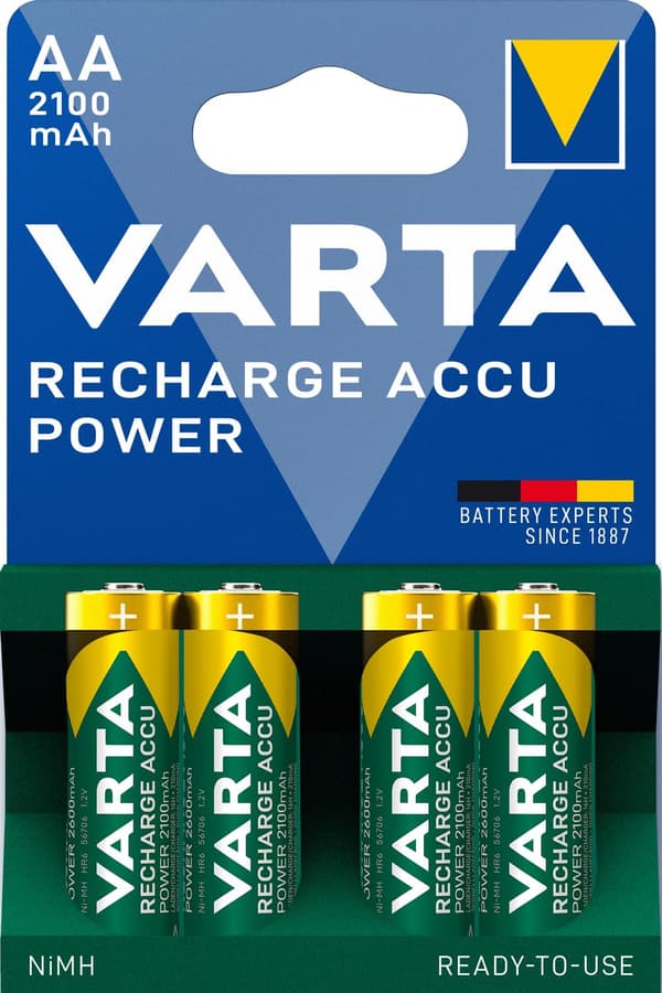 Varta Power Accu - batteri 4 x AA type NiMH 2100 mAh (56706 101 404)