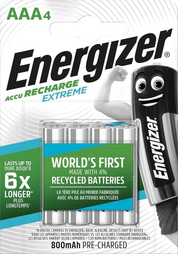 Energizer ENR Recharge Extreme 800 AAA BP4