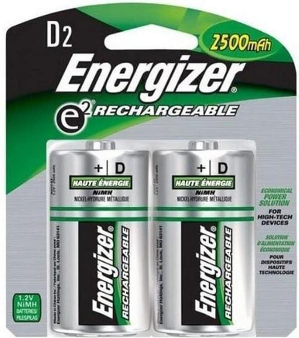 Energizer 2500 mAh ladattava akku Power Plus D - 2 kpl läpipainopakkaus