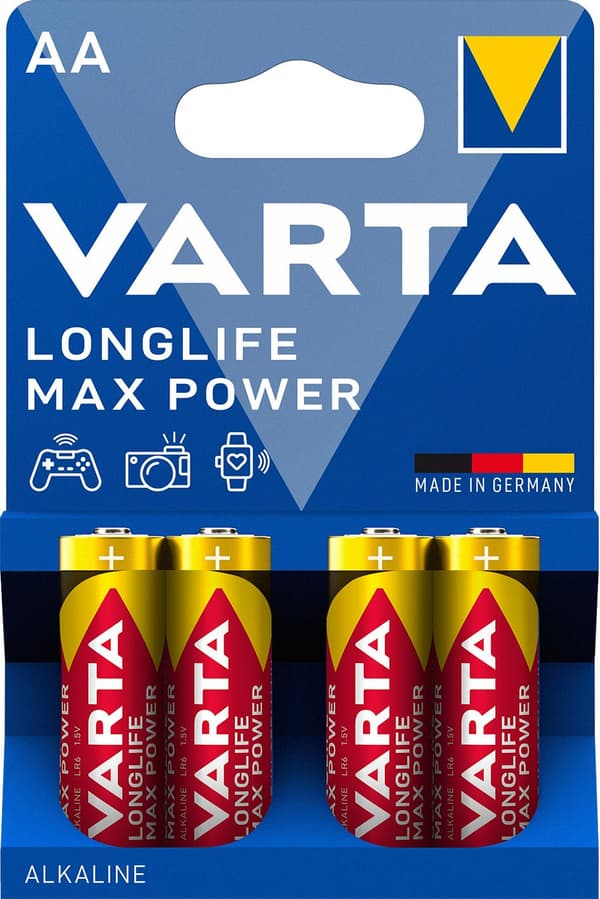 Varta Longlife Max Power AA batterier - 4 stk