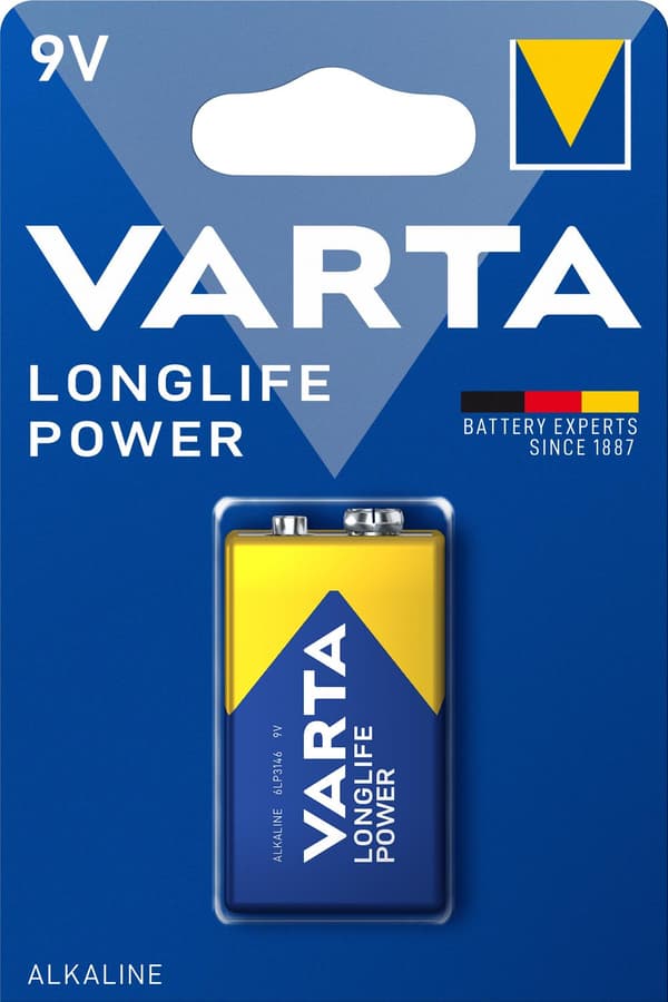 Varta High Energy - Batteri 9V alkalisk 550 mAh