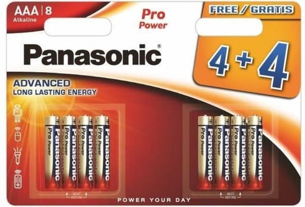 Panasonic Pro Power AAA 4+4 Engangsbatteri Alkaline 1,5 V