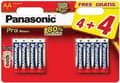 Miniatyrbillede 1 af 3: Panasonic Pro Power AAA 4+4 Engangsbatteri Alkaline 1,5 V