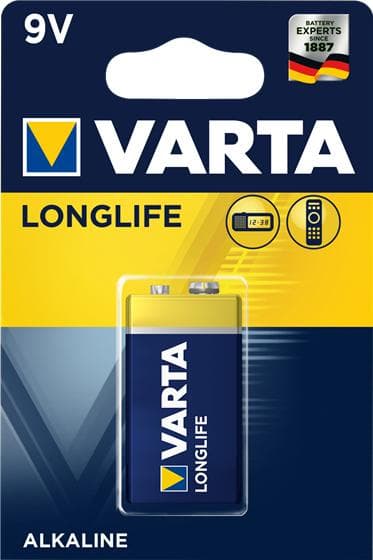 VARTA LONGLIFE batteri E-blok (9V-blok) 1er (4122101411)