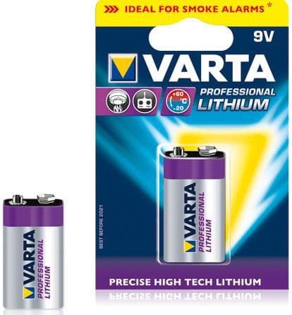 Varta 9V Lithium Batteri - 1 stk
