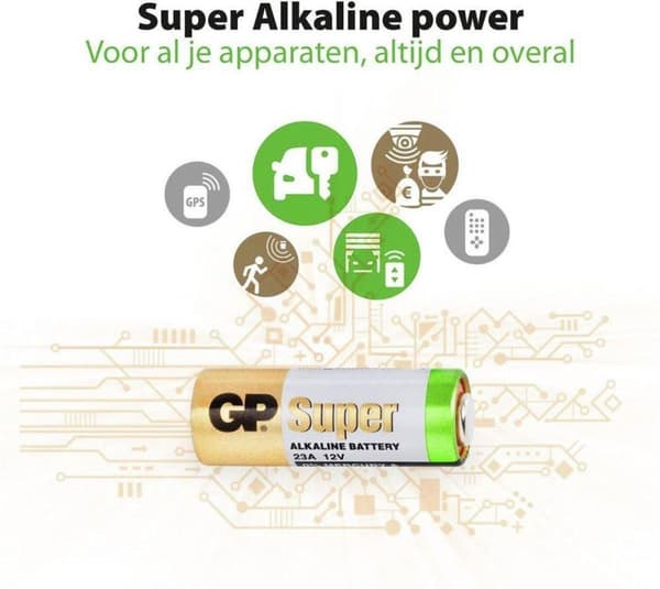 GP Alkaline MN21 batterier - 4 stk