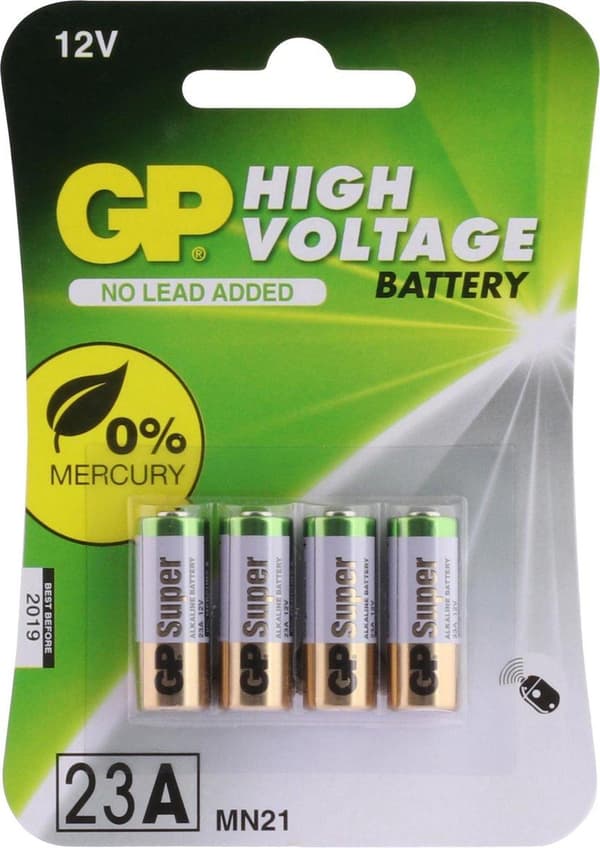 GP Alkaline MN21 batterier - 4 stk