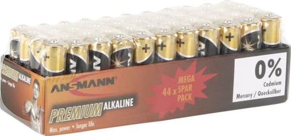AAA batteri (blyant) Ansmann LR03 Alkaline 1,5 V 44 stk.