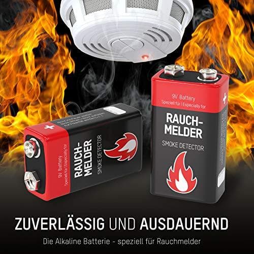 Røgdetektor batteri 9 V blok batteri alkalisk mangan 9 6 stk (1525-0001)