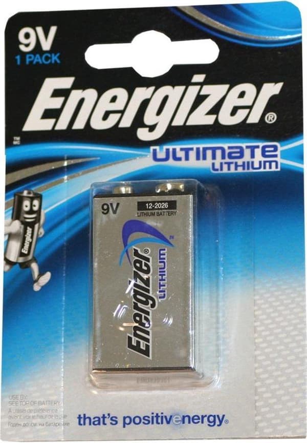 Energizer Ultimate Lithium 9V e-blok MN1604 batteri