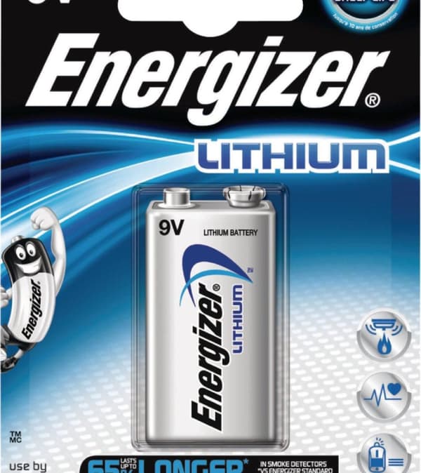 Energizer Ultimate Lithium 9V e-blok MN1604 batteri