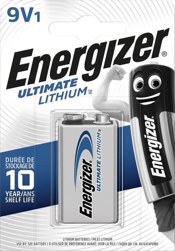 Energizer Ultimate Lithium 9V e-blok MN1604 batteri