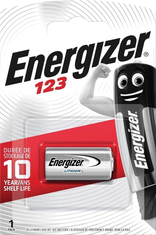 Energizer photo lithium cr123a batteri - 1 stk
