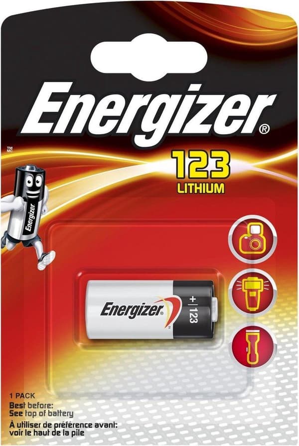 Energizer photo lithium cr123a batteri - 1 stk