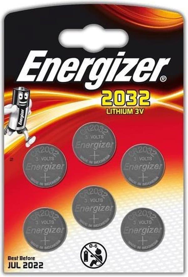 CR2032 Knapcelle Lithium 3 V 240 mAh Energizer CR2032 6 stk.