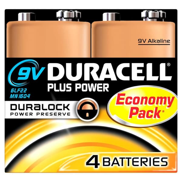Duracell Plus Power engangsbatteri 9V alkalisk (142305)