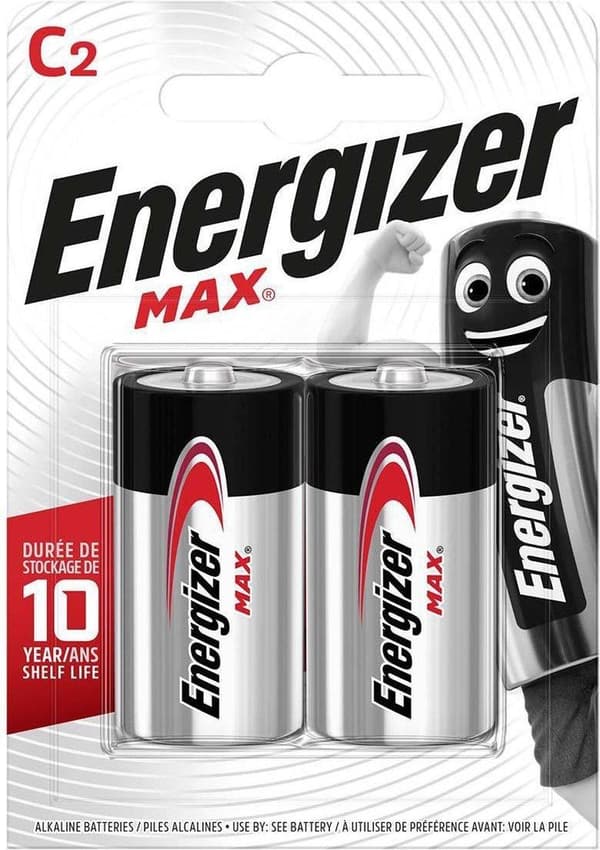 Alkaline batteri C 1,5 V Max 2-blister