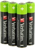 Miniatyrbillede 1 af 4: Verbatim genopladeligt batteri AAA 4x / HR03(#49514)