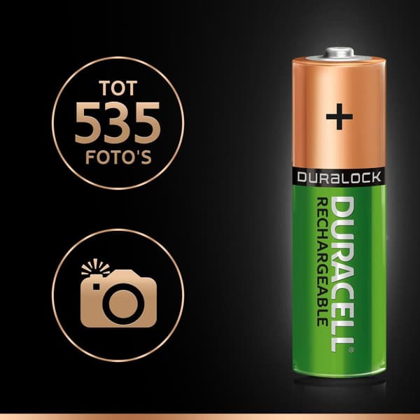 Duracell Genopladelige AA 2500mAh batterier - 4 stk
