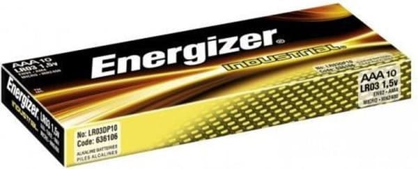 Energizer Industrial AAA, LR03 alkaliske batterier