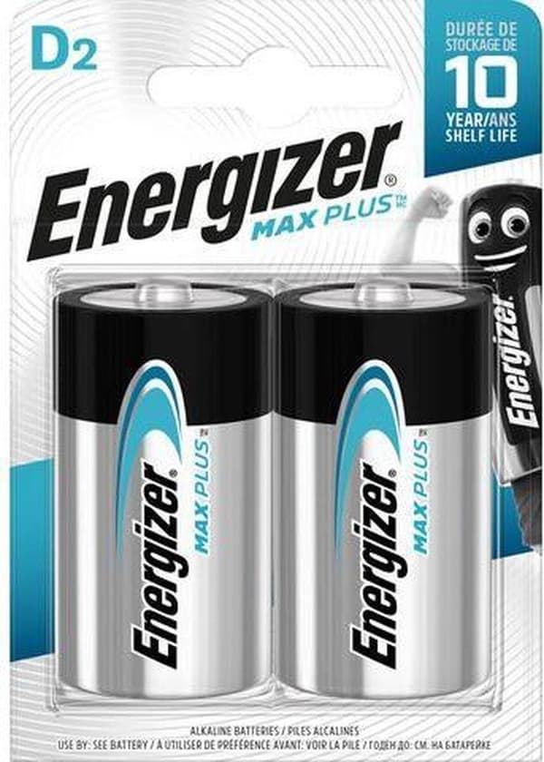 Energizer Batterier Max Plus D 2 stk