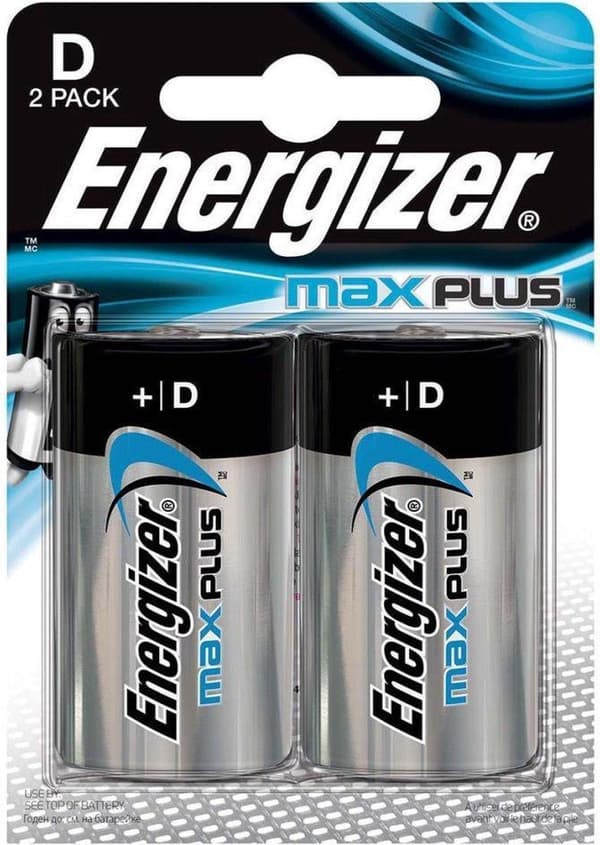 Energizer Batterier Max Plus D 2 stk