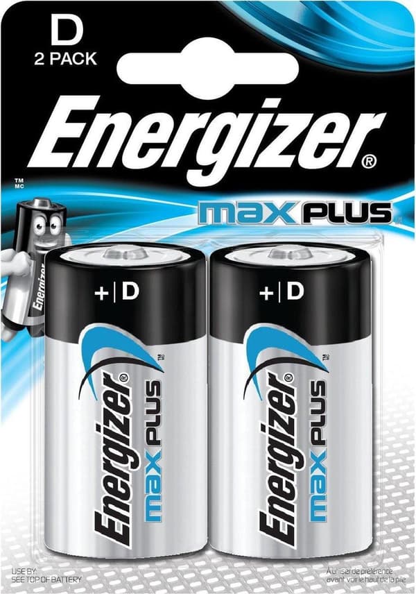 Energizer Batterier Max Plus D 2 stk