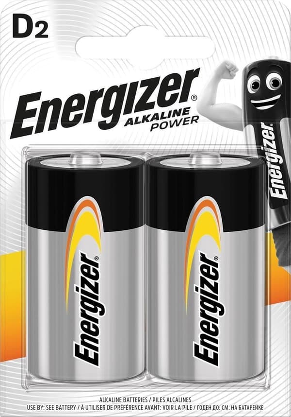 Alkaline batteri D 1,5 V Power 2-blister