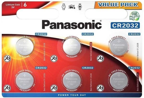 Panasonic CR-2032 - 6 kpl