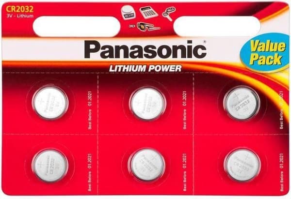 Panasonic CR-2032 - 6 kpl