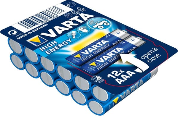 Varta AAA Batterier High Energy - 12 stk