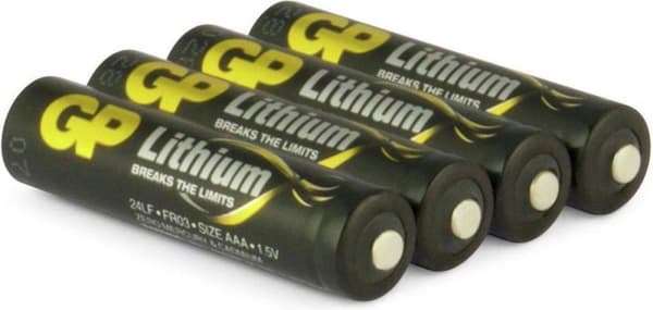 GP Batterier Lithium Primary AAA - 4 Engangsbatteri Alkaline