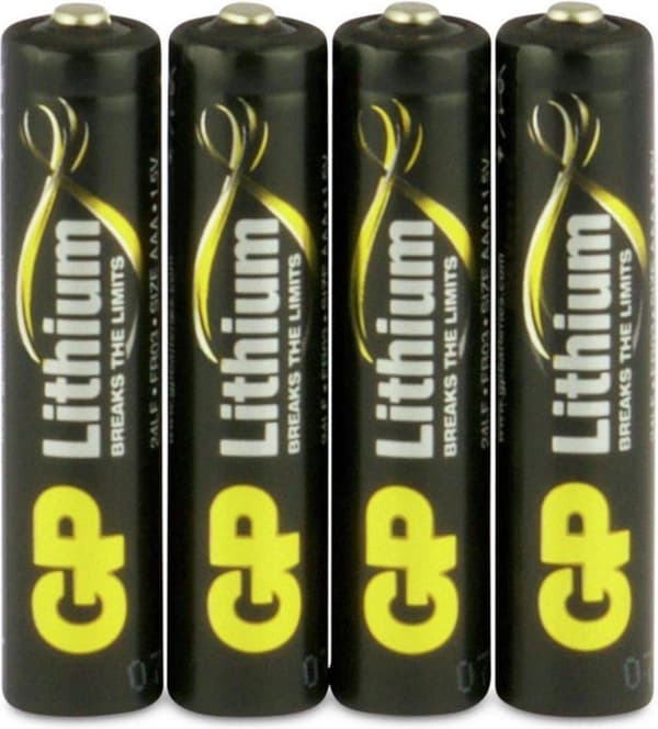 GP Batterier Lithium Primary AAA - 4 Engangsbatteri Alkaline
