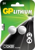 Miniatyrbillede 1 af 9: GP Lithium CR2430 knapcellebatterier - 2 stk