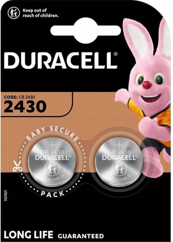 Duracell CR2430 3v lithium knapcelle batteri - 2 stk