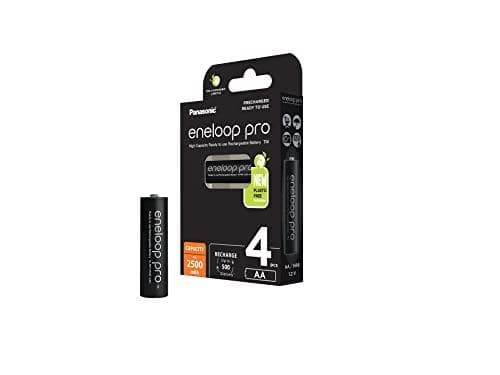 Panasonic eneloop pro, klar til brug Ni-MH-batteri, AA/Mignon, pakke med 4, minimum 2500 mAh, 500 opladningscyklusser med høj ydeevne og lav selvaflad