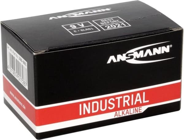 Ansmann Ansmann industrielle alkaliske batterier - 10 x 9 V blokbatterier 6LR61