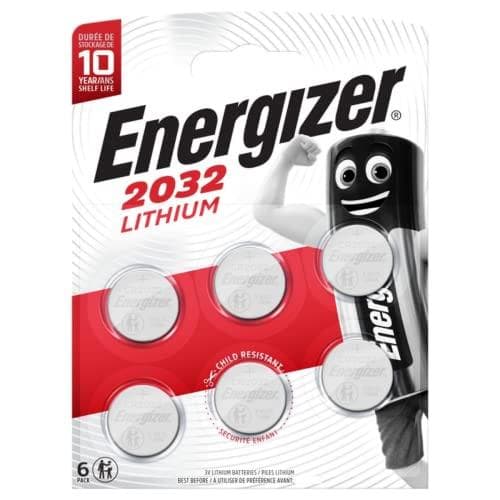 Energigivare knappcell E303272400 3v litium CR2032 6 st./förp. (E303272400)
