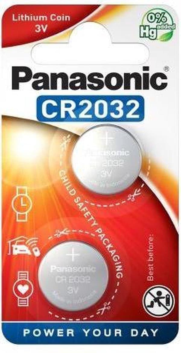 1x2 Panasonic CR 2032 Lithium Power - 2 kpl