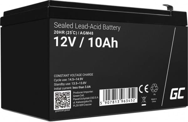 Green Cell AGM48 UPS-batteri Forseglet blysyre (VRLA) 12 V 10 Ah