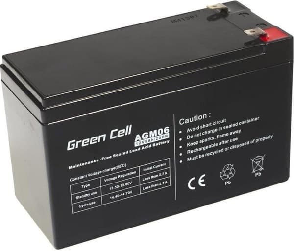 Green Cell AGM06 UPS-batteri Forseglet blysyre (VRLA) 12 V 9 Ah