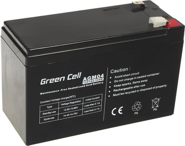 Green Cell AGM04 UPS batteri Forseglet blysyre (VRLA) 12 V 7 Ah
