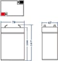 Miniatyrbillede 6 af 7: Green Cell AGM15 UPS-batteri Forseglet blysyre (VRLA) 6 V 4 Ah