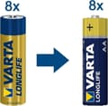 Miniatyrbillede 2 af 8: Varta 4106 Engangs AA Alkaline-batteri