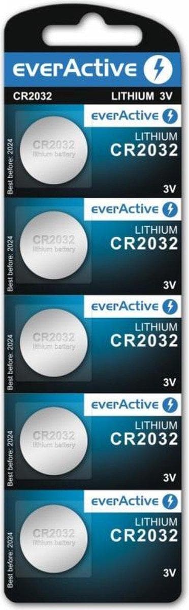 Litiumbatterier everActive CR2032 - blisterpakning med 5 stk.