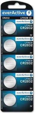 Miniatyrbillede 2 af 3: Litiumbatterier everActive CR2032 - blisterpakning med 5 stk.